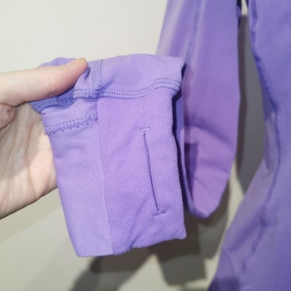 Lululemon s6 purple hooded 1/4 zip bird ventilated rare long sleeve top - Picture 3 of 12